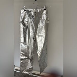 Shiny Silver Metallic Pants Altr’d State
